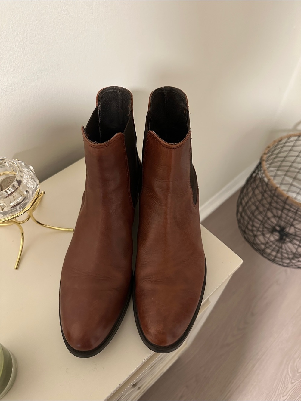 Women's Browns Leather Chelsea Boots